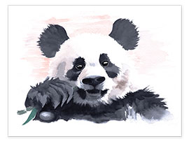 Poster Panda beim Essen