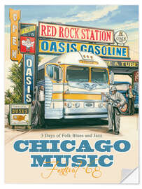 Selvklebende plakat Chicago Music Festival 68