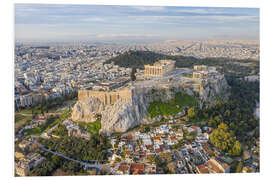 Foam board print The Acropolis of Athens from a drone