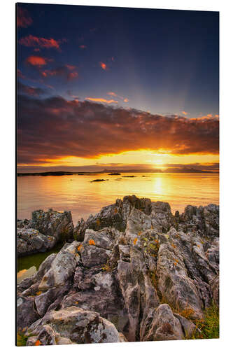 Aluminium print Scottish coast