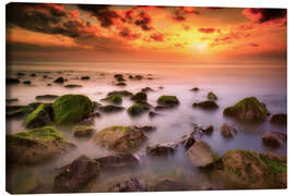 Canvas print Sea glow at sunset