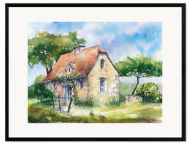 Framed art print Country house in France