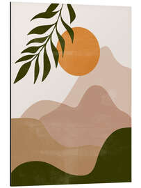 Magnettafel Sonnenuntergang in den Bergen