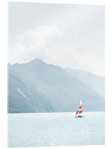 Akryylilasitaulu Sailboat on Lake Garda