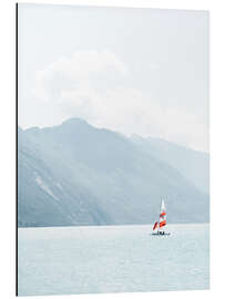 Magnettafel Segelboot am Gardasee