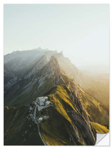 Wall sticker Sunset in the Alpstein Mountains