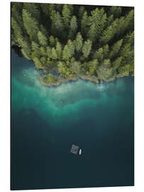 Magnettafel Wald am See von oben