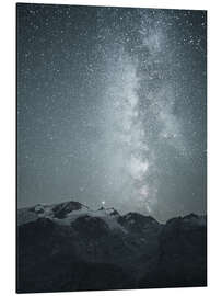 Aluminiumtavla Milky Way in the Swiss Alps