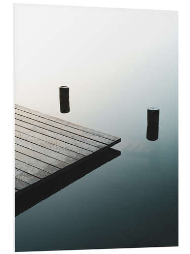 Foam board print Quiet jetty on the lake