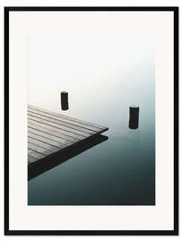 Framed art print Quiet jetty on the lake