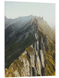 Foam board print Mount Schäfler in the Swiss Alps