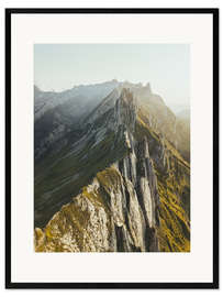 Plakat artystyczny premium w ramie Mount Schäfler in the Swiss Alps