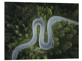 Gallery print Curvy road in the forest