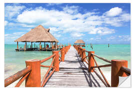 Naklejka na ścianę Jetty on the Caribbean sea