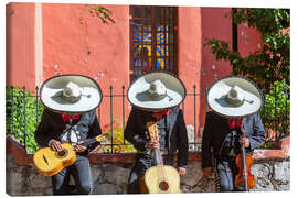 Lærredsbillede Three mexican musicians