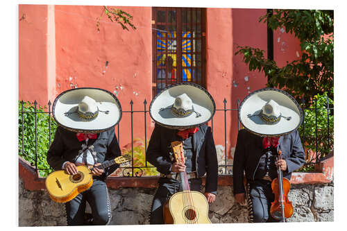 PVC print Three mexican musicians