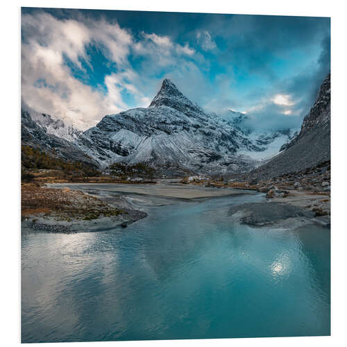 Foam board print Untouched Valais Alps