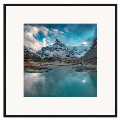 Impresión de arte enmarcada Alpes del Valais intactos