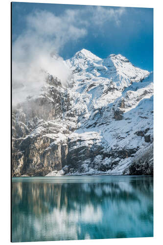 Cuadro de aluminio Primera nevada en Oeschinensee