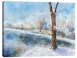 Tableau sur toile Wintersee