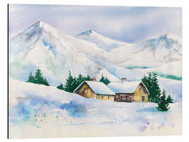 Aluminium print Winter idyll