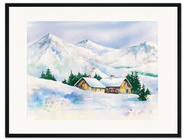 Gerahmter Kunstdruck Winteridylle