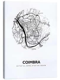 Canvastavla City map of Coimbra