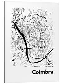 Magnettafel Stadtplan von Coimbra