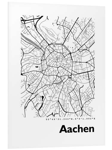 Obraz na PCV Aachen city map