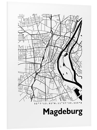 Tableau en PVC Carte Magdebourg