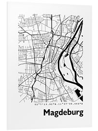 Cuadro de PVC Mapa de Magdeburgo