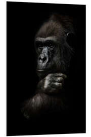 Quadro em PVC Pensive gorilla monkey thinking