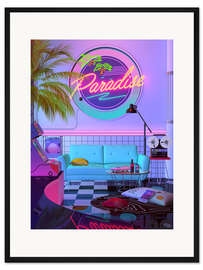Gerahmter Kunstdruck Paradies der 80er Jahre