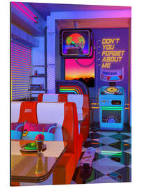 Aluminium print Retrowave Dine and Dream