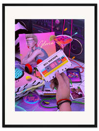 Gerahmter Kunstdruck 80er Mixtape