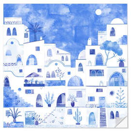 Wandsticker Santorini