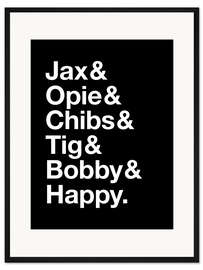 Gerahmter Kunstdruck Sons Of Anarchy - Namen