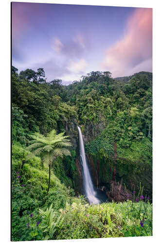 Aluminiumsbilde Waterfall in Costa Rica