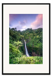 Gerahmter Kunstdruck Wasserfall in Costa Rica