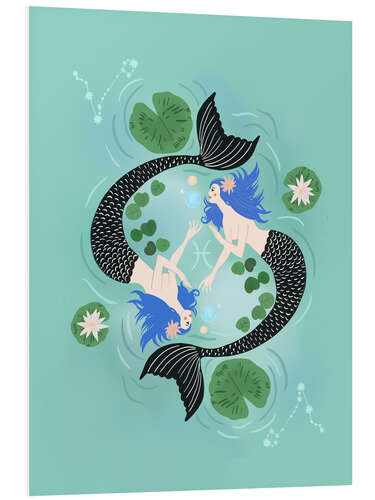 Foam board print Pisces zodiac