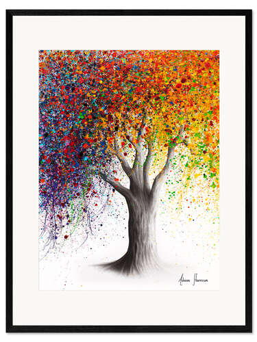 Ingelijste kunstdruk Superb Season Tree