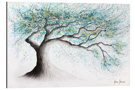 Magnettafel Leuchtender Baum am Ufer