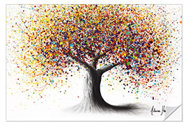 Wandsticker  Baum mit Regenbogenseele - Ashvin Harrison