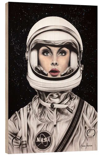 Wood print Her Space