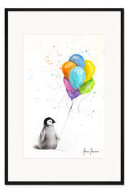 Gerahmter Kunstdruck Positiver Pinguin