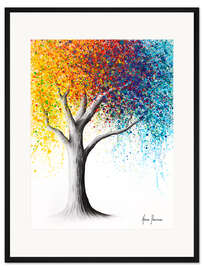 Gerahmter Kunstdruck Übermütiger Regenbogenbaum