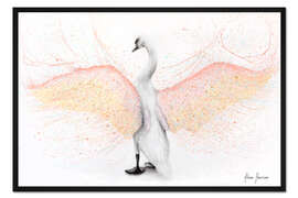 Gerahmter Kunstdruck Weißer Schwan