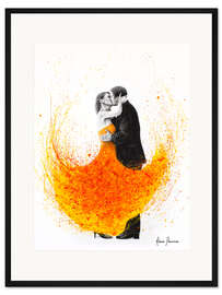 Gerahmter Kunstdruck Kuss an einem sonnigen Herbsttag