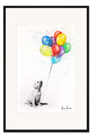 Gerahmter Kunstdruck Stolzer Welpe