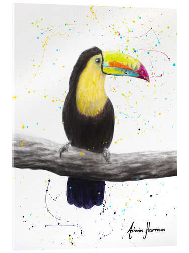 Tableau en verre acrylique Toucan talentueux